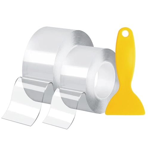 2 Rollen Transparentes Doppelseitiges Klebeband Mit 1 Kleinen Schaber, Wasserfestes Dichtungsband, Doppelseitiges Befestigungsband, Nahtabdichtung Für Badezimmer, Küche 2 Rollen Transparentes Doppelseitiges Klebeband Mit 1 Kleinen Schaber, Wasserfestes Dichtungsband, Doppelseitiges Befestigungsband, Nahtabdichtung Für Badezimmer, Küche von CWPFVQA