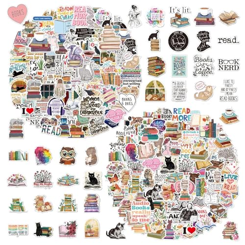 200 Buchaufkleber, Leseserienaufkleber, Buchgraffitiaufkleber, Wasserfeste Vinylaufkleber, Dekorative Aufkleber Für Sammelalben Und Tagebücher von CWPFVQA