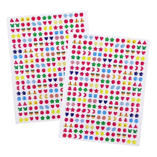 480 Stück Kristallaufkleber, Selbstklebende Ohrringe, 3D-Edelsteinaufkleber, Dreidimensionale Epoxidaufkleber, Belohnungsaufkleber Für Kinder, Bunt Glänzende Strassaufkleber von CWPFVQA