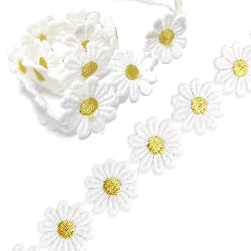 7,5 Yards 2,5 Cm Kleine Gänseblümchendekoration, Blumendekoration, Bekleidungszubehör, Dekoband, Spitzenband, Geschenkband, Stickerei-Dekorband 7,5 Yards 2,5 Cm Kleine Gänseblümchendekoration, Blumendekoration, Bekleidungszubehör, Dekoband, Spitzenband, Geschenkband, Stickerei-Dekorband von CWPFVQA