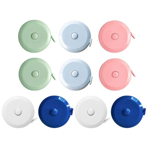 CWPFVQA 10 Stück Rundes, Automatisch Einziehbares Maßband, Mini-Tragbares Maßband, Nähmaßband, Stoffmaßband, Flexibles Maßband, Messwerkzeuge CWPFVQA 10 Stück Rundes, Automatisch Einziehbares Maßband, Mini-Tragbares Maßband, Nähmaßband, Stoffmaßband, Flexibles Maßband, Messwerkzeuge von CWPFVQA
