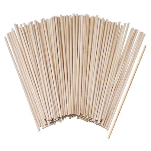 CWPFVQA 150 Stück Holz-Bastelstäbchen, Holz, 3,8 mm x 15 cm, Zylinderförmig, Ideal für Heimwerkerhandwerk, Modellbau & Architekturdesign von CWPFVQA
