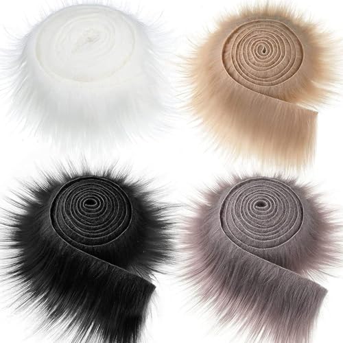 CWPFVQA 4 Stück Kunstfell, Künstliche Dekorative Plüschstreifen, Flauschiges Plüsch-Bastelfell, Heimdekorationspelzstoff Für Kleidung, Socken, Puppen, Weihnachtsbäume Und Mehr CWPFVQA 4 Stück Kunstfell, Künstliche Dekorative Plüschstreifen, Flauschiges Plüsch-Bastelfell, Heimdekorationspelzstoff Für Kleidung, Socken, Puppen, Weihnachtsbäume Und Mehr von CWPFVQA