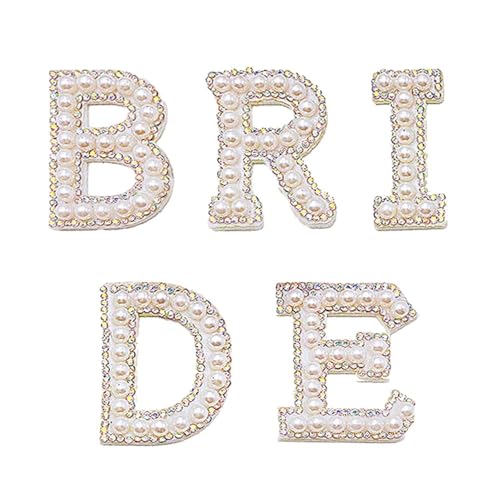 CWPFVQA 5 Stück Braut-Schriftzug-Stoffflicken, Strass- Und Perlen-Stoffflicken, Kleidungsdekorations-Stoffflicken, Kleidungsreparaturflicken, DIY-Nähbekleidungszubehör CWPFVQA 5 Stück Braut-Schriftzug-Stoffflicken, Strass- Und Perlen-Stoffflicken, Kleidungsdekorations-Stoffflicken, Kleidungsreparaturflicken, DIY-Nähbekleidungszubehör von CWPFVQA
