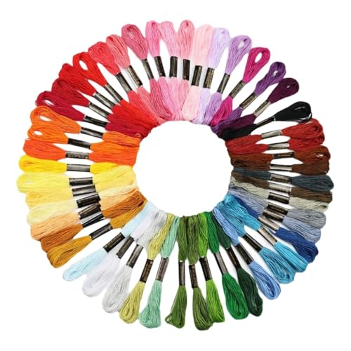 CWPFVQA 50 Stück Buntes Stickgarn, Garn Zum Handstricken, Stickerei-Nähmaterialien, Handgefertigtes DIY-Nähzubehör, Geflochtenes Seil Zum Basteln CWPFVQA 50 Stück Buntes Stickgarn, Garn Zum Handstricken, Stickerei-Nähmaterialien, Handgefertigtes DIY-Nähzubehör, Geflochtenes Seil Zum Basteln von CWPFVQA