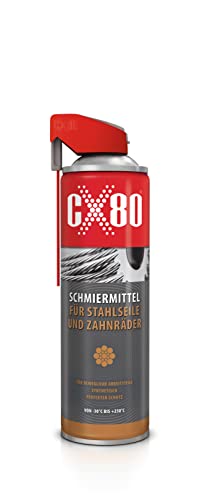 CX80 Schmiermittel für Stahlseile und Zahnräder 500ml Duo-Spray CX80 Schmiermittel für Stahlseile und Zahnräder 500ml Duo-Spray von CX80