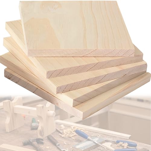 CXAFQ Unbearbeitete Holzblöcke Für Kunst Und Handwerk, leere Holzleinwand Zum Zeichnen, 5 Stück 15 * 15 * 2cm, Für Heimwerker Und Kreative Hobby, Zeichnen, Handwerk Malerei Architekturmodelle CXAFQ Unbearbeitete Holzblöcke Für Kunst Und Handwerk, leere Holzleinwand Zum Zeichnen, 5 Stück 15 * 15 * 2cm, Für Heimwerker Und Kreative Hobby, Zeichnen, Handwerk Malerei Architekturmodelle von CXAFQ