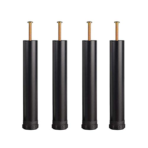 CXEGCCUF 4 Stück Möbelbeine Möbelfüße, verstellbare Bettbeine, Bettecken, zylindrische verstellbare Stützbeine, Bettrahmenzubehör (weiß23 cm/9 Zoll) von CXEGCCUF