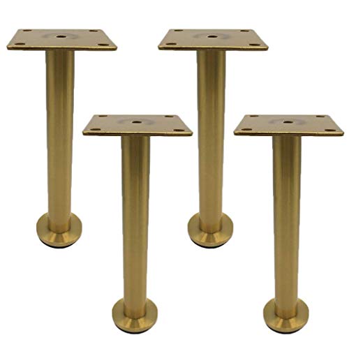 CXEGCCUF 4-teilige Möbelbeine, verstellbare Moderne Sofabeine, Möbelfüße, Zubehör, Ersatz für Tisch, Schrank, Metall, Couch, Schreibtisch, Bettbeine, Edelstahl-Möbelerhöhungen, Gold (21 cm) von CXEGCCUF