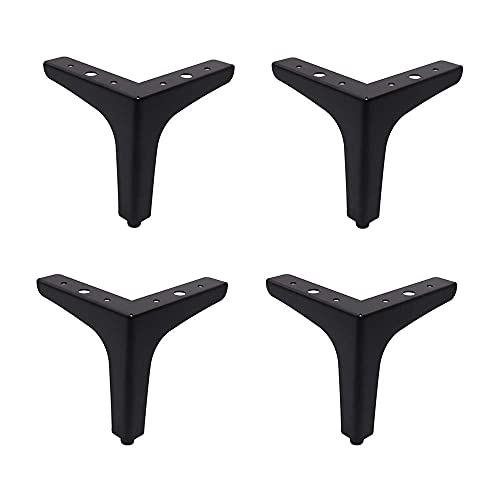 CXEGCCUF 4X Möbelbeine, Füße aus Metall und Eisen, dreieckige Stützbeine, geeignet für Badezimmer, Büros, Sofas, Schränke, Betten, stabiles und sicheres Design, wasserdichte Tischbeine, SIL von CXEGCCUF
