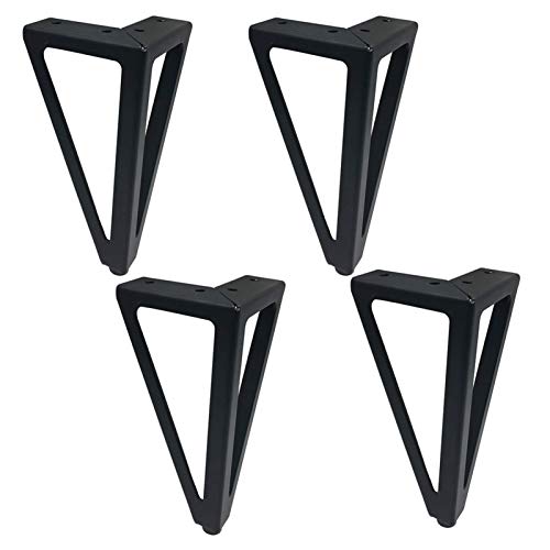 CXEGCCUF 6"/15 cm Ersatz-Möbelbeine, dreieckige Sofafüße, Möbelfüße, Eisen-DIY-Tischbeine, Schrankfüße, für Stühle, Schrankbeine, Sofa-Couch-Metallbeine, Arbeitsplattenbeine, Möbelerhöhunge von CXEGCCUF