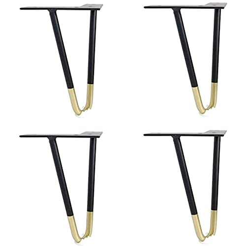 CXEGCCUF Haarnadel-Möbelbeine, Tischbeine, 5/6/7/8 Zoll, 4 Stück, Mid-Century Modern, Metall-Möbelbeine mit Bodenschonern für Kaffee, Tee, Barhocker und Beistelltisch, Schrank, TV, S, Gold, CXEGCCUF Haarnadel-Möbelbeine, Tischbeine, 5/6/7/8 Zoll, 4 Stück, Mid-Century Modern, Metall-Möbelbeine mit Bodenschonern für Kaffee, Tee, Barhocker und Beistelltisch, Schrank, TV, S, Gold, von CXEGCCUF