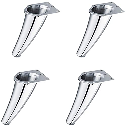 CXEGCCUF Metall-Chrom-Möbelbeine, graue Sofafüße, 4 Stück, Moderne Sofa-Stützfüße, Möbelfüße, DIY-Ersatz für Tisch, Schrank, Schrankfüße, 12,2 cm von CXEGCCUF