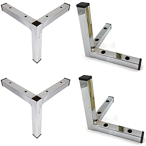 CXEGCCUF Metall-Sofabeine, Möbelbeine, 4 Stück, gerade Ersatz-Möbelfüße aus Metall für Sofa, Schrank, Ständer, Couch, Ottomane, Tisch, Tragfähigkeit ca. 900 kg, Silber von CXEGCCUF