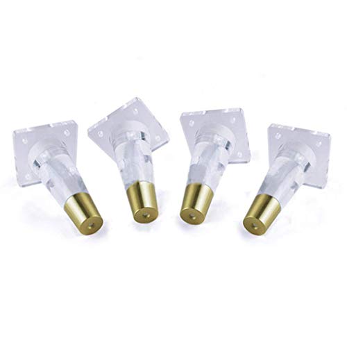 CXEGCCUF Möbelbeine, Klarglas-Acryl-Möbelbeine, Sofa-Schrankfüße, DIY-Ersatzfüße für Bücherregal, Tisch, Schrank, Kaffee, Tee, Barhocker, Stuhlfüße, 4 Stück (20 cm) von CXEGCCUF