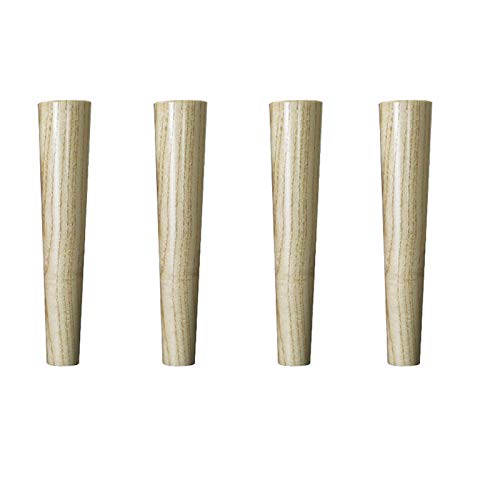 CXEGCCUF Möbelbeine, Massivholz-Möbelbeine, konische Tischbeine, Ersatz-TV-Schrankbeine, Standfüße, Betterhöhungen aus Holz, für Sofa, Couch, Ottomane, Kommode, mit Zubehör (Asche wo von CXEGCCUF