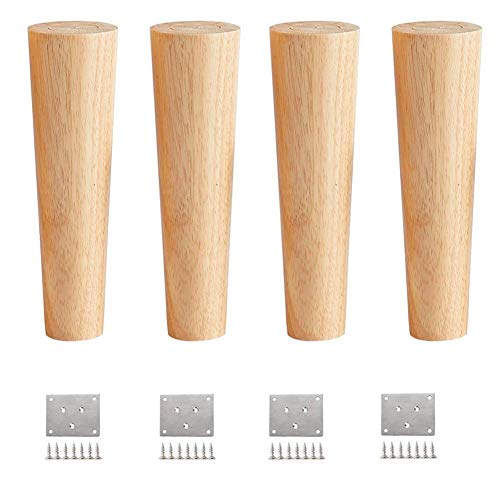 CXEGCCUF Möbelbeine aus Massivholz, Couchtischbeine, Ersatzcouchbeine, Kommodenbeine, Moderne Möbel, Sofabeine für Couch, Bett, Sessel, Schrank, 4er-Set (8 cm) von CXEGCCUF