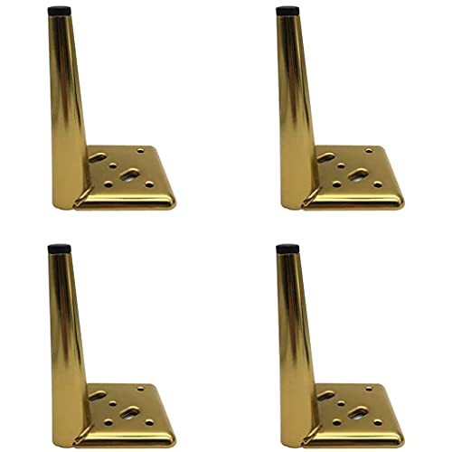 CXEGCCUF Robuste Metall-Schreibtischbeine 5/6/7 Zoll, Möbelbeine, konische Sofabeine, Ersatz-Sofabeine, 4er-Pack für Couchfüße, Kommoden, Schränke, DIY-Möbel, Gold-6 Zoll von CXEGCCUF