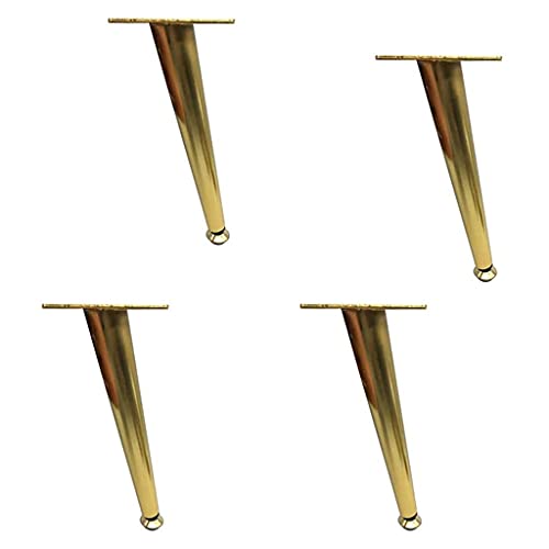 CXEGCCUF Robuste Metall-Schreibtischbeine 5/6/8/10 Zoll, 4 Stück schräge Möbelbeine, konische Sofabeine, DIY Gusseisen-Bankbeine, Mid-Century Modern Gold-Möbelfüße 5 Zoll von CXEGCCUF