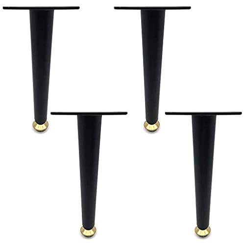 CXEGCCUF Schwarze Edelstahl-Möbelbeine 5/6/8/10 Zoll, Belastung 800 kg, Möbelschrank-Metallbeine für TV-Schrank-Fuß, Sofa-Stützbeine, DIY-Möbel-Ersatzbeine 6 Zoll von CXEGCCUF