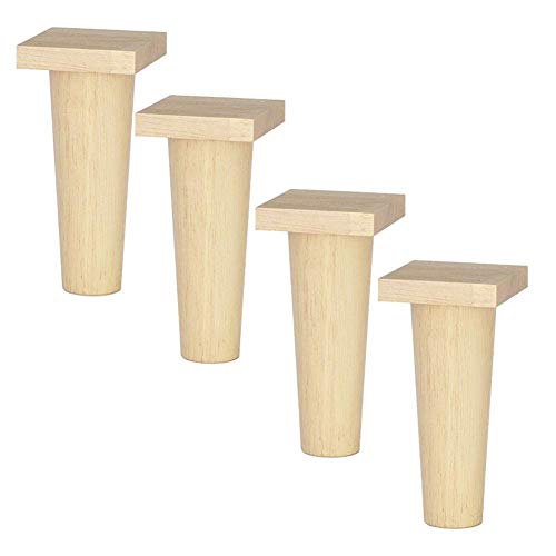 CXEGCCUF Sofabeine, Möbelbeine/-füße aus Holz, 4er-Set, Sofa, Bett, Ottomane, Fernsehschrank, Frisiertisch, Schreibtischzubehör, Verschiedene Höhen, Höhe, 24,5 cm von CXEGCCUF