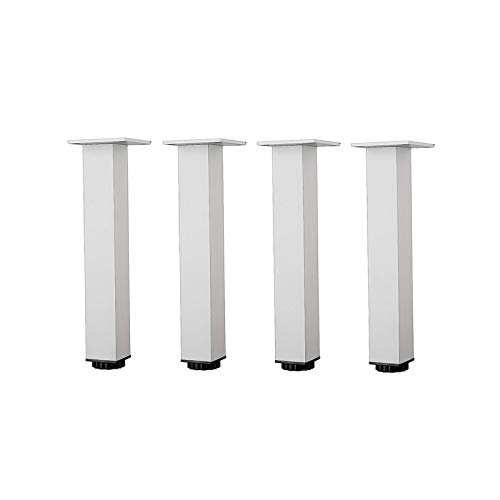 CXEGCCUF Sofabeine, Tischfüße, Möbelbeine, Stützfüße aus Aluminiumlegierung, verwendet für Betten, Schreibtische, Stühle, höhenverstellbar, rutschfest, verschleißfeste Schrankbeine, Weiß, S von CXEGCCUF