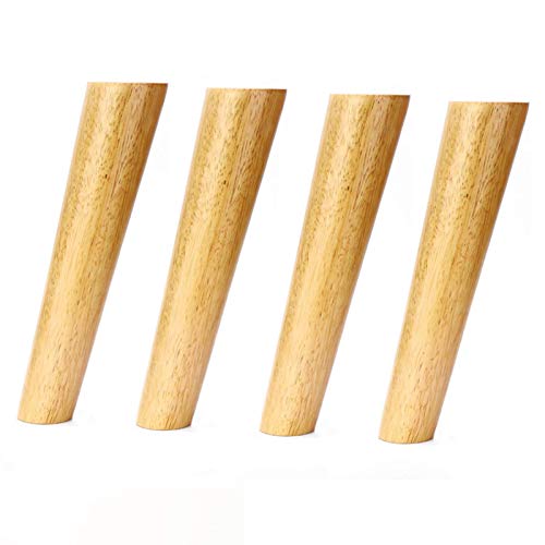 CXEGCCUF Sofabeine aus Holzmaterial, Stuhl, Bett, TV, Schrank, Couch, Tischfüße, Massivholz-Möbelbeine, Ersatz-Schrankfüße aus Gummiholz, DIY-Möbelbeine, konischer TV-Tisch/Schrank (Neigung von CXEGCCUF