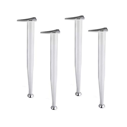 CXEGCCUF Stück Tischfüße, Halterung, rundes Rohr, gerader Kegel, Möbelzubehör, Schreibtischbeine, Möbelbeine, Esstischfüße, Metall-Stehtischbeine, Stützfüße (weiß, 575 mm) von CXEGCCUF
