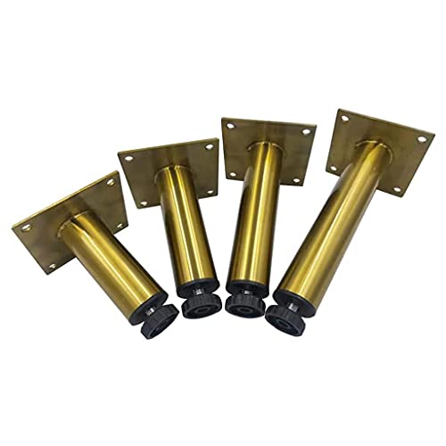 CXEGCCUF Verstellbare Möbelbeine aus Metall, 10,2–17,8 cm, 4 Stück, Moderne Möbel, Sofabeine, goldfarbenes Metall, Tisch, Schrank, Schrankfüße, DIY-Ersatzteile für Möbel, Schränke, 12,7 cm von CXEGCCUF