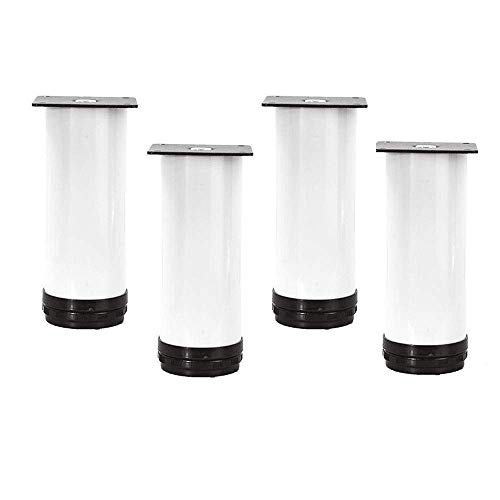 CXEGCCUF Weiße Möbelbeine/Verstellbare Sofabeine/Teetischbeine aus Aluminium/Mit kostenlosen Schrauben und Schutzfüßen/Für Couchtisch, Bettbeine, Nachttischbeine / (4er-Set) von CXEGCCUF