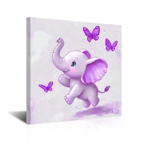 CXHOSTENT Elefanten-Leinwand-Kunst, Baby-Elefant und bunter Schmetterling, Bilddrucke, Wald, Kinderzimmer, Tier, Wanddekoration für Kinder, Kleinkinder, Jungen, Mädchen, gerahmt CXHOSTENT Elefanten-Leinwand-Kunst, Baby-Elefant und bunter Schmetterling, Bilddrucke, Wald, Kinderzimmer, Tier, Wanddekoration für Kinder, Kleinkinder, Jungen, Mädchen, gerahmt von CXHOSTENT