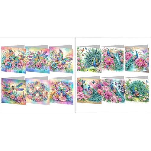 CXINLky 5D DIY Diamond Art Painting Karten, 2024 Neuheiten Diamond Art Weihnachten Karten Mit Umschlag, 12 Stuck Diamond Art Karten Geburtstag, Geschenkkarte Feiertags für Familie-A CXINLky 5D DIY Diamond Art Painting Karten, 2024 Neuheiten Diamond Art Weihnachten Karten Mit Umschlag, 12 Stuck Diamond Art Karten Geburtstag, Geschenkkarte Feiertags für Familie-A von CXINLky