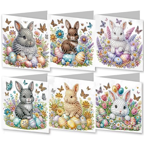 CXINLky 5D DIY Diamond Art Painting Karten Ostern, 2025 Neuheiten Diamond Art Painting Karten, 6 Stuck Diamond Art Karten Geburtstag, Osternkarte Feiertags für Familie,Freunde-04-Ostereier CXINLky 5D DIY Diamond Art Painting Karten Ostern, 2025 Neuheiten Diamond Art Painting Karten, 6 Stuck Diamond Art Karten Geburtstag, Osternkarte Feiertags für Familie,Freunde-04-Ostereier von CXINLky