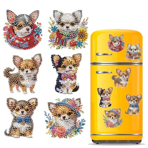 CXINLky DIY Diamond Art Painting Kühlschrankmagnete,5D Kreatives Diamant Malerei Kühlschrank Magnete Kits Home Dekoration für Kühlschrank, Magnettafel, Whiteboard, Pinnwand-01-Hund CXINLky DIY Diamond Art Painting Kühlschrankmagnete,5D Kreatives Diamant Malerei Kühlschrank Magnete Kits Home Dekoration für Kühlschrank, Magnettafel, Whiteboard, Pinnwand-01-Hund von CXINLky