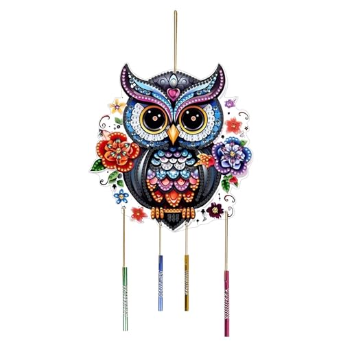 CXINLky DIY Diamond Painting Anhänger mit Kette, DIY Diamond Painting Windspiel, Kreatives 5D Diamond Malerei Wandbehang Kits Windspiel-Anhänger für Fenster, Garten, Hof-03-Eule CXINLky DIY Diamond Painting Anhänger mit Kette, DIY Diamond Painting Windspiel, Kreatives 5D Diamond Malerei Wandbehang Kits Windspiel-Anhänger für Fenster, Garten, Hof-03-Eule von CXINLky