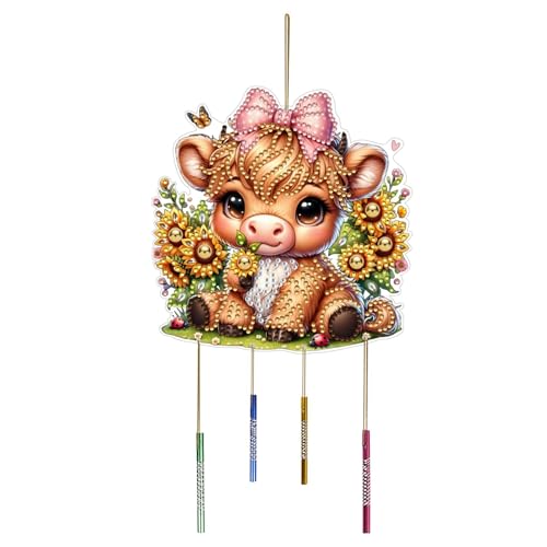 CXINLky DIY Diamond Painting Anhänger mit Kette, DIY Diamond Painting Windspiel, Kreatives 5D Diamond Malerei Wandbehang Kits Windspiel-Anhänger für Fenster, Garten, Hof-05-Sonnenblumenkuh CXINLky DIY Diamond Painting Anhänger mit Kette, DIY Diamond Painting Windspiel, Kreatives 5D Diamond Malerei Wandbehang Kits Windspiel-Anhänger für Fenster, Garten, Hof-05-Sonnenblumenkuh von CXINLky