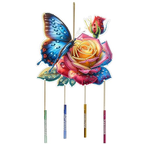 CXINLky DIY Diamond Painting Anhänger mit Kette, DIY Diamond Painting Windspiel, Kreatives 5D Diamond Malerei Wandbehang Kits Windspiel-Anhänger für Fenster, Garten, Hof-18-Schmetterling CXINLky DIY Diamond Painting Anhänger mit Kette, DIY Diamond Painting Windspiel, Kreatives 5D Diamond Malerei Wandbehang Kits Windspiel-Anhänger für Fenster, Garten, Hof-18-Schmetterling von CXINLky