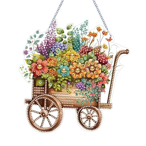 CXINLky DIY Diamond Painting Anhänger mit Kette, Diamant Painting Bilder, Kreatives 5D Diamond Malerei Wandbehang Kits für Fenster Wand Eingang Garten Decor-01-Blumenwagen CXINLky DIY Diamond Painting Anhänger mit Kette, Diamant Painting Bilder, Kreatives 5D Diamond Malerei Wandbehang Kits für Fenster Wand Eingang Garten Decor-01-Blumenwagen von CXINLky