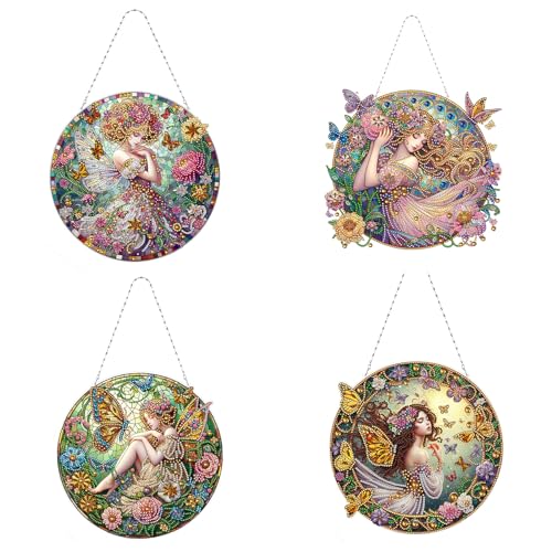 CXINLky DIY Diamond Painting Anhänger mit Kette, Diamant Painting Fensterbilder, Kreatives 5D Diamond Malerei Wandbehang Kits für Fenster Wand Eingang Garten Decor-4 Stuck-D CXINLky DIY Diamond Painting Anhänger mit Kette, Diamant Painting Fensterbilder, Kreatives 5D Diamond Malerei Wandbehang Kits für Fenster Wand Eingang Garten Decor-4 Stuck-D von CXINLky