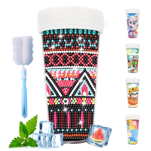 CXINLky DIY Diamond Painting Becher, 470ML Diamond Painting Wasserflasche mit Reinigungsbürste, BPA-Free Mehrweg Becher für Wasser, Eiskaffee, Smoothies, Saft, Heiße Getränke-18 CXINLky DIY Diamond Painting Becher, 470ML Diamond Painting Wasserflasche mit Reinigungsbürste, BPA-Free Mehrweg Becher für Wasser, Eiskaffee, Smoothies, Saft, Heiße Getränke-18 von CXINLky