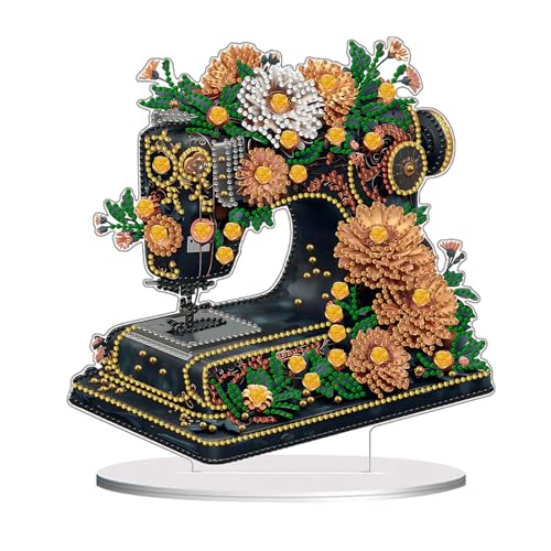 CXINLky DIY Diamond Painting Nähmaschine Tisch Deko, 5D Diamand Painting Blumen Nähmaschine Tischdeko, Diamand Malerei Stehend Kunst Set für Anfänger Hausgeschenk Deko-01 CXINLky DIY Diamond Painting Nähmaschine Tisch Deko, 5D Diamand Painting Blumen Nähmaschine Tischdeko, Diamand Malerei Stehend Kunst Set für Anfänger Hausgeschenk Deko-01 von CXINLky