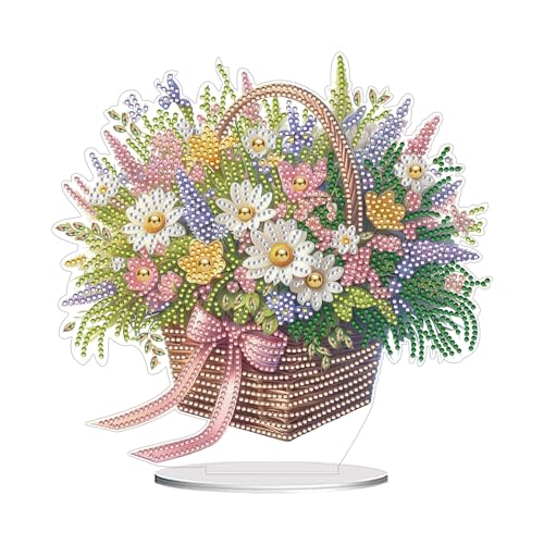 CXINLky DIY Diamond Painting Tier Tisch Deko, 5D Diamant Painting Tier Tischdeko, Kreativ Diamant Malerei Stehend Kunst Set für Anfänger Hausgeschenk Deko-03-Blumenkorb CXINLky DIY Diamond Painting Tier Tisch Deko, 5D Diamant Painting Tier Tischdeko, Kreativ Diamant Malerei Stehend Kunst Set für Anfänger Hausgeschenk Deko-03-Blumenkorb von CXINLky