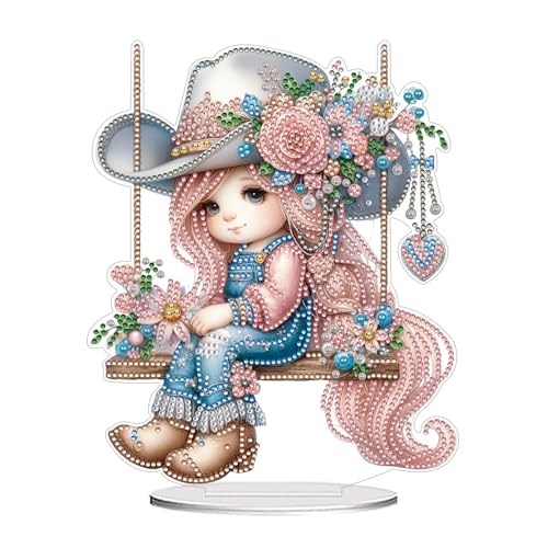 CXINLky DIY Diamond Painting Tier Tisch Deko, 5D Diamant Painting Tier Tischdeko, Kreativ Diamant Malerei Stehend Kunst Set für Anfänger Hausgeschenk Deko-05-Mädchen CXINLky DIY Diamond Painting Tier Tisch Deko, 5D Diamant Painting Tier Tischdeko, Kreativ Diamant Malerei Stehend Kunst Set für Anfänger Hausgeschenk Deko-05-Mädchen von CXINLky