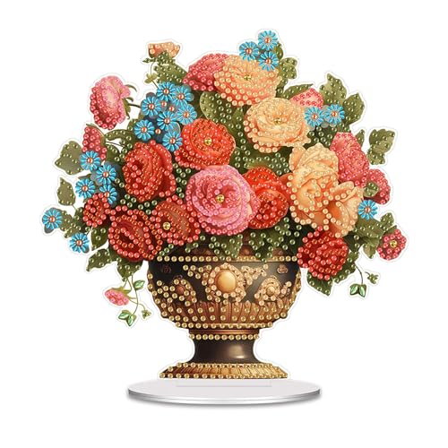 CXINLky DIY Diamond Painting Tisch Deko, 5D Diamant Painting Blumen Tischdeko, Diamant Malerei Stehend Kunst Set, Ornamente Geschenke für Zuhause,Büro Dekoration-01 CXINLky DIY Diamond Painting Tisch Deko, 5D Diamant Painting Blumen Tischdeko, Diamant Malerei Stehend Kunst Set, Ornamente Geschenke für Zuhause,Büro Dekoration-01 von CXINLky