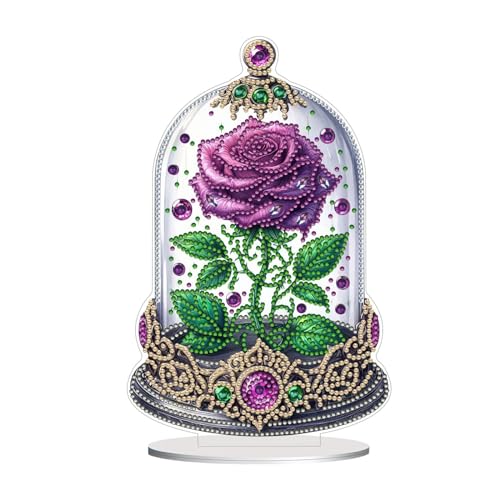 CXINLky DIY Diamond Painting Tisch Deko, 5D Diamant Painting Blumen Tischdeko, Diamant Malerei Stehend Kunst Set, Ornamente Geschenke für Zuhause,Büro Dekoration-09 von CXINLky