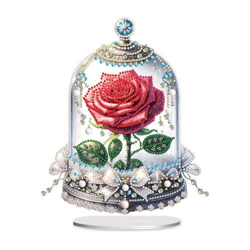 CXINLky DIY Diamond Painting Tisch Deko, 5D Diamant Painting Blumen Tischdeko, Diamant Malerei Stehend Kunst Set, Ornamente Geschenke für Zuhause,Büro Dekoration-32 von CXINLky