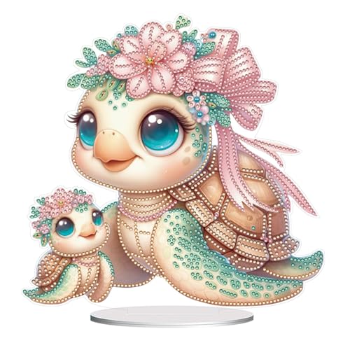 DIY Diamond Painting Tisch Deko, 5D Diamant Painting Tiere Tischdeko, Diamant Malerei Stehend Kunst Set, Ornamente Geschenke für Anfänger Zuhause,Büro Dekoration-12-Meeresschildkröte DIY Diamond Painting Tisch Deko, 5D Diamant Painting Tiere Tischdeko, Diamant Malerei Stehend Kunst Set, Ornamente Geschenke für Anfänger Zuhause,Büro Dekoration-12-Meeresschildkröte von CXINLky