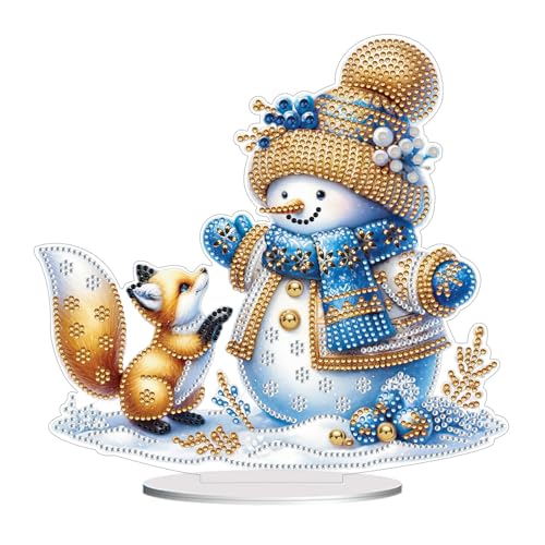 CXINLky DIY Diamond Painting Tisch Deko, 5D Diamant Painting Weihnachten Tischdeko, Diamant Malerei Stehend Kunst Set für Anfänger Hausgeschenk Deko-15-Schneemann CXINLky DIY Diamond Painting Tisch Deko, 5D Diamant Painting Weihnachten Tischdeko, Diamant Malerei Stehend Kunst Set für Anfänger Hausgeschenk Deko-15-Schneemann von CXINLky