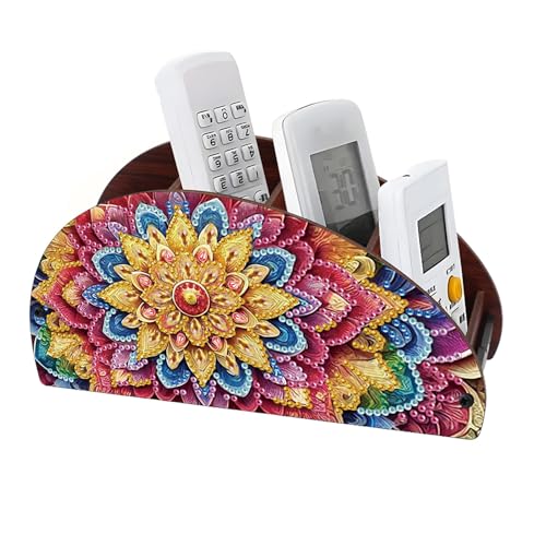 CXINLky Diamond Art Painting Fernbedienung Halterung, Diamond Art Desktop Aufbewahrungsbox aus Holz, Kosmetik Aufbewahrungsbox Organizer mit 4 Fächern-06-Mandala CXINLky Diamond Art Painting Fernbedienung Halterung, Diamond Art Desktop Aufbewahrungsbox aus Holz, Kosmetik Aufbewahrungsbox Organizer mit 4 Fächern-06-Mandala von CXINLky