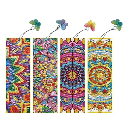 CXINLky Diamond Art Painting Lesezeichen, 5D Diamond Art Lesezeichen mit Schmetterling Anhänger Diamond Bookmark Set-02-Mandala CXINLky Diamond Art Painting Lesezeichen, 5D Diamond Art Lesezeichen mit Schmetterling Anhänger Diamond Bookmark Set-02-Mandala von CXINLky